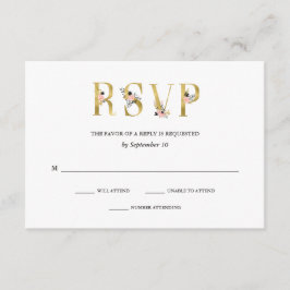 Ampersand elegante | Gold y Rubor Wedding RSVP