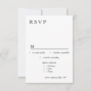 Ampersand Floral Moderno Rosa Ciruela RSVP con Men
