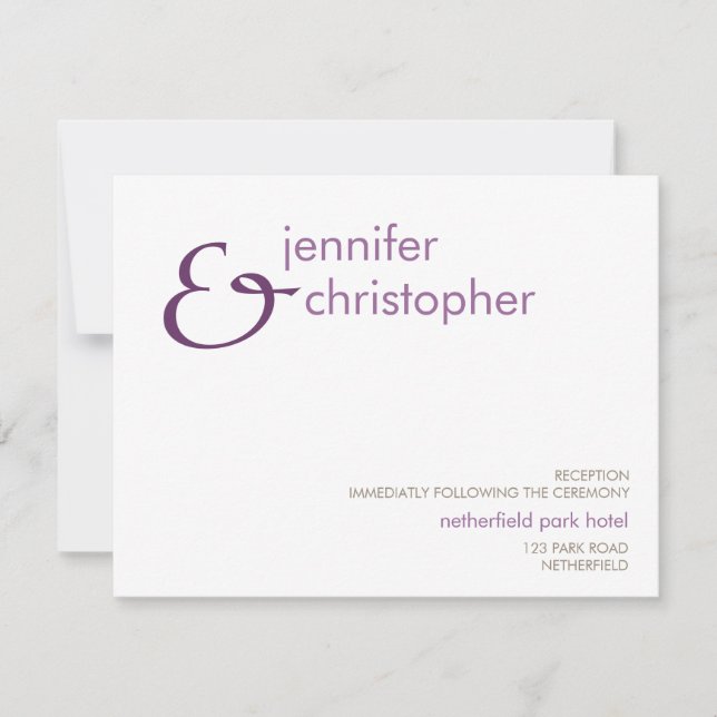 Ampersand :: Invitación de Recepción (Anverso)