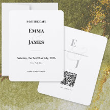 Ampersand Minimalista Save the Date | Tarjeta de B