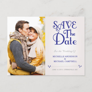 Amperstand floral salva la tarjeta postal de fecha