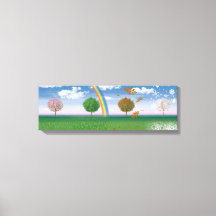 Amplia impresión de lienzo cuatro temporadas de ar