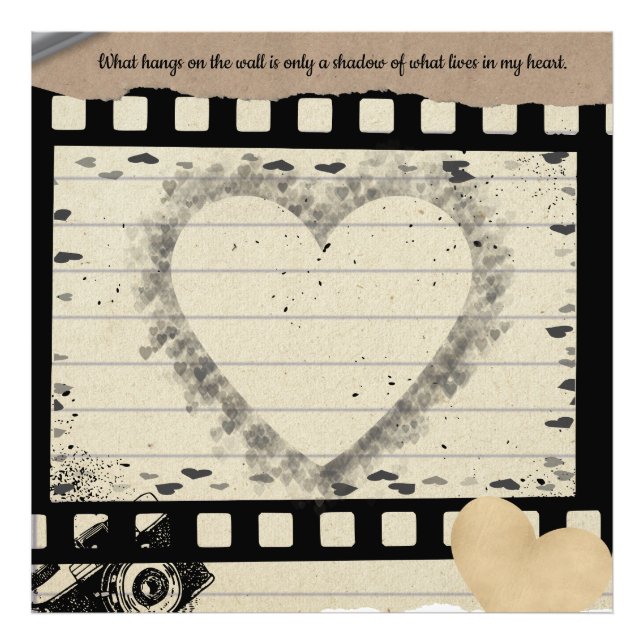 Ampliación de foto de collage de corazón de pelícu (Frente)