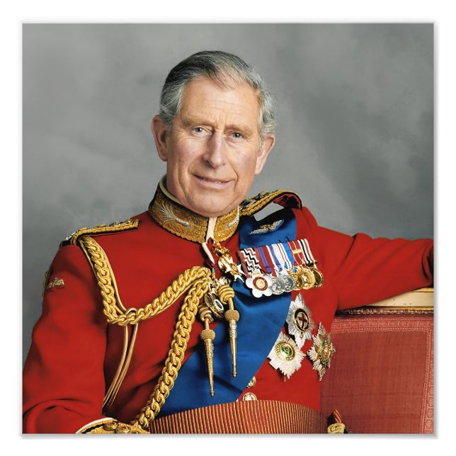 Ampliación de foto del rey Carlos III (Frente)