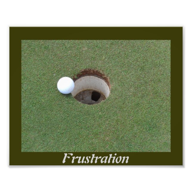 Ampliación de fotos de frustración de golf. (Frente)