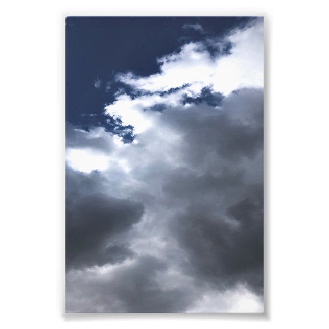 Ampliación de la foto del cielo azul de las nubes  (Frente)