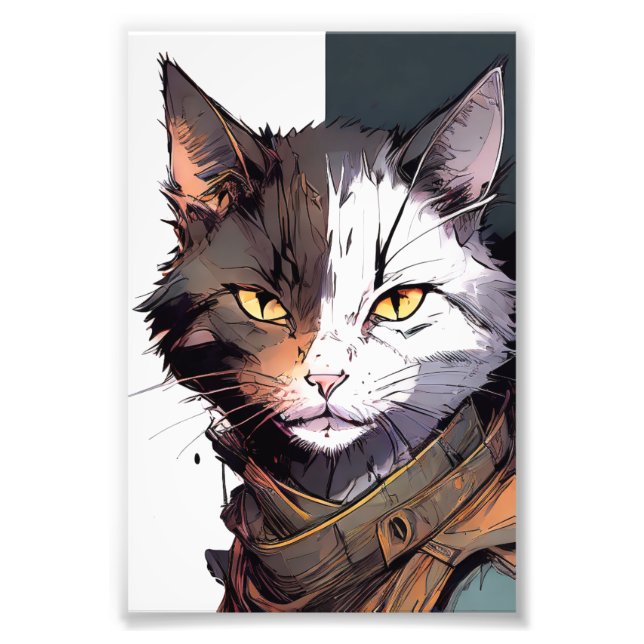 Ampliación de la foto del gato guerrero (Frente)