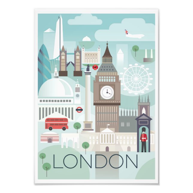 Ampliación de la foto - Retro Londres Inglaterra (Frente)