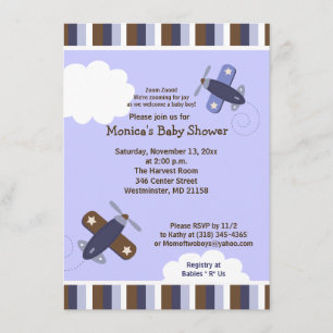 Ampliación de la invitación al avión Marrón y Mari