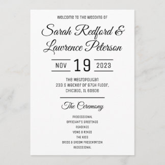 Amplio programa de bodas minimalistas