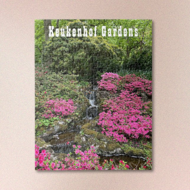 Amsterdam Gardens and Waterfall Jigsaw Puzzle (Text is optional. Select Personalization to backspace it out.)