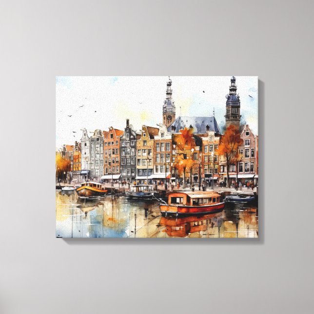 Ámsterdam, impresión de lienzo estirado (Anverso)