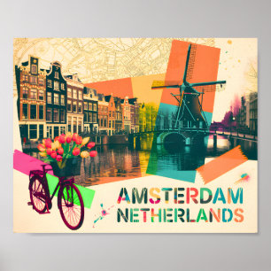Ámsterdam Países Bajos Canal Arte Pop Viajes Vinta