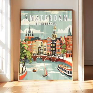 Ámsterdam Países Bajos Impresión de Arte de Póster