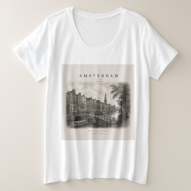 Amsterdam | Vintage Travel City Design (Anverso del diseño)