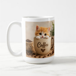 Amuleto de Gatito en Taza de Café