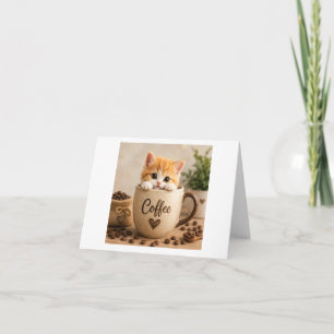 Amuleto de Gatito en Taza de Café