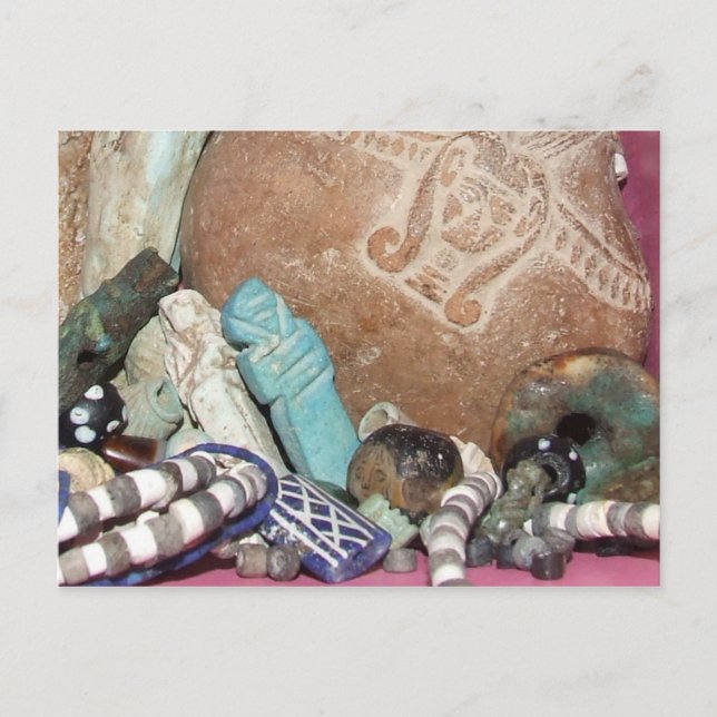 Amuletos y postal egipcios antiguos de las gotas (Anverso)