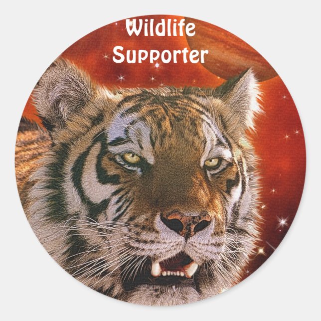 Amur Tiger y Júpiter, Pegatinas de la fantasía del (Anverso)