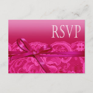 Amy Bows Ribbon y Lace RSVP fuschia