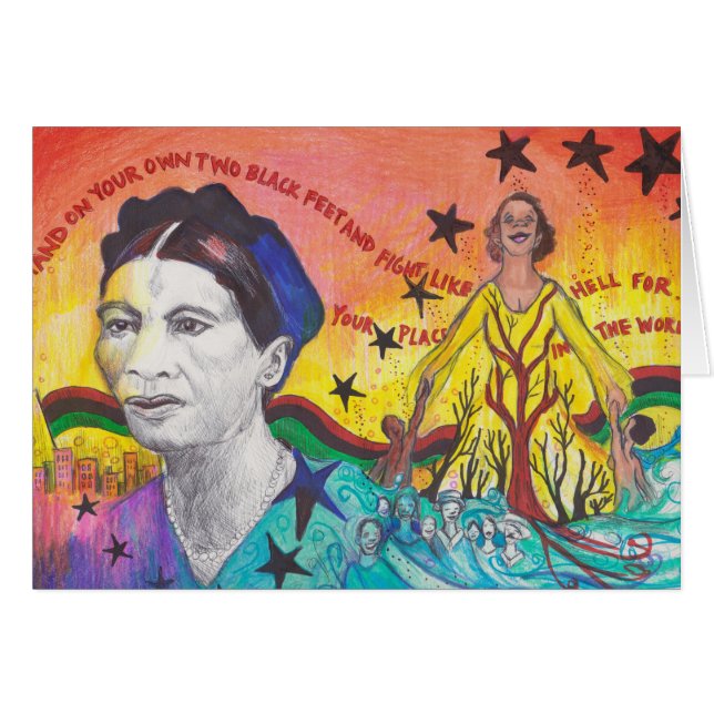 Amy Jacques Garvey, con el sobre (Anverso (Horizontal))