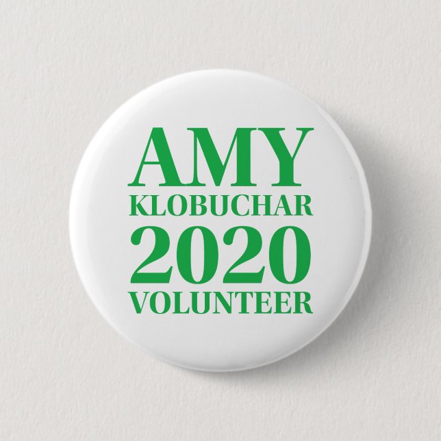 Amy Klobuchar Volunteer de 2 pulgadas Botón redond (Anverso)