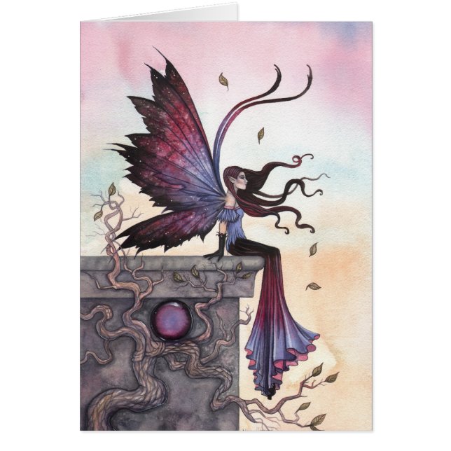 Amythest Dream Fairy Fantasy Art Card (Frente)