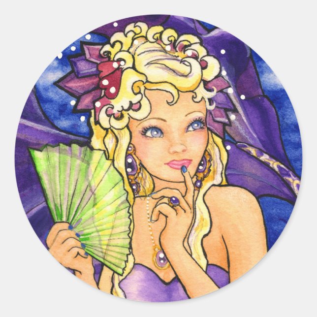 Amythyst Pegatina (Anverso)