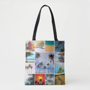 Añada la bolsa de asas del collage de fotos de