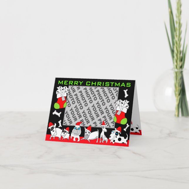 Añada la familia del perrito de la tarjeta de las (Anverso)