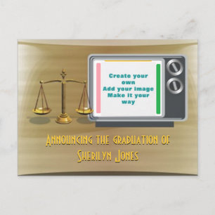 Añada la invitación de la graduación de la foto