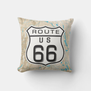 añada su almohada de la ruta 66 de las fotos