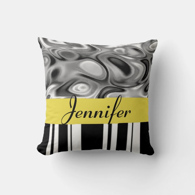 Añada su amarillo conocido y almohada decorativa (Anverso)