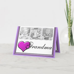 Añada su amor púrpura de las fotos para la tarjeta