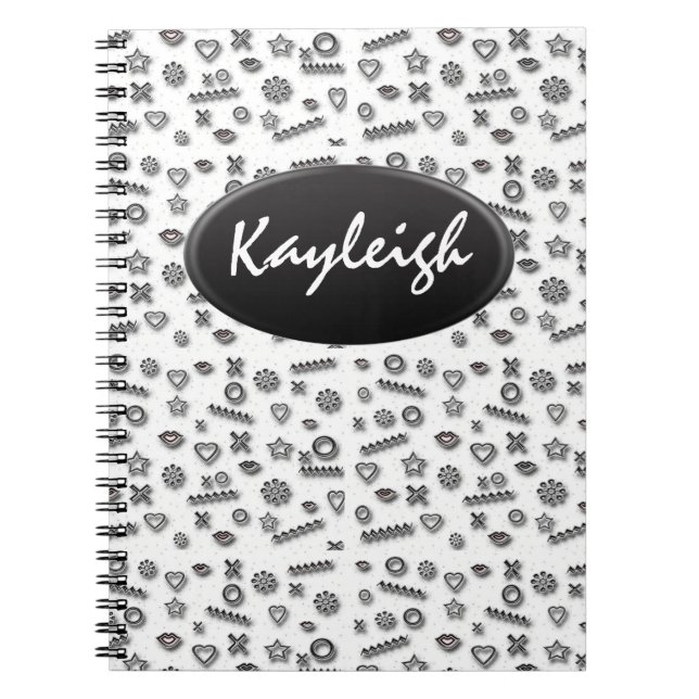 Añada su cuaderno blanco y negro conocido del (Frente)