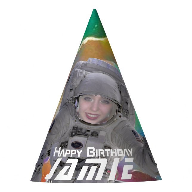 Añada su gorra del fiesta del astronauta de la (Anverso)
