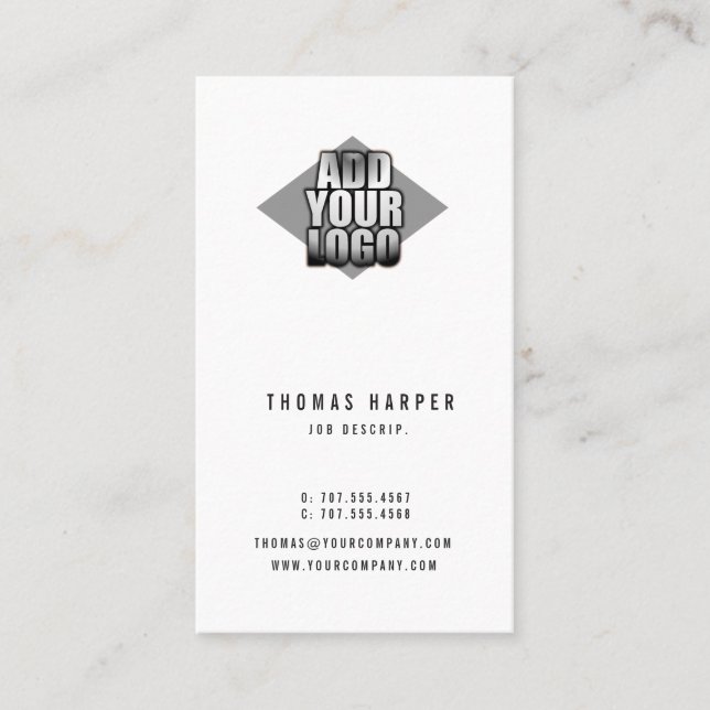 Añada su logotipo cualquier tarjeta de visita (Anverso)