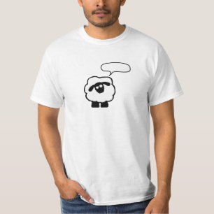 Añada su propia camisa de las ovejas del texto