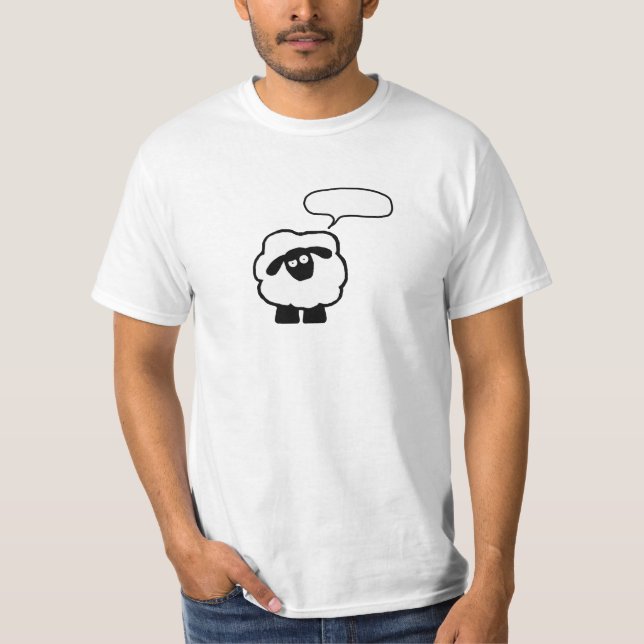 Añada su propia camisa de las ovejas del texto (Anverso)