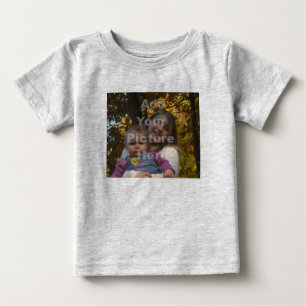 Añada su propia camiseta del bebé de la foto