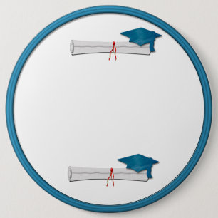 Añada su propio botón azul de la graduación del