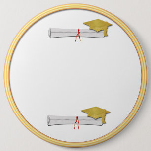 Añada su propio botón de la graduación del oro 
