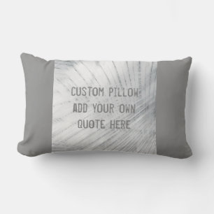 añada su propio gris de encargo de la almohada de