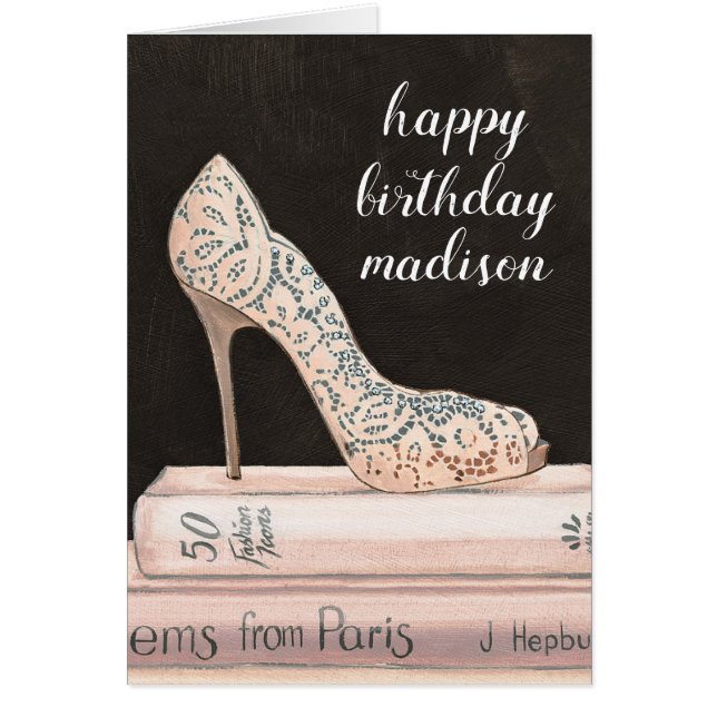 Añada su tacón alto elegante salvaje del texto el (Frente)