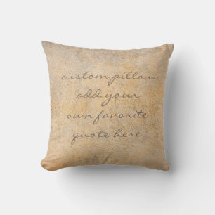 añada tu cita almohada de decoración sepia hogar a