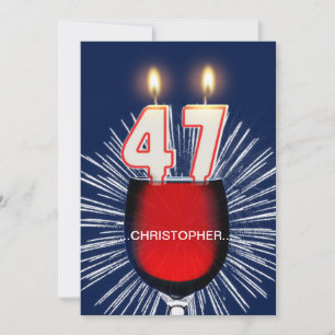 Añada un nombre, 47.a invitación de la fiesta de