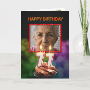 Añada una imagen, 77.a tarjeta de cumpleaños con