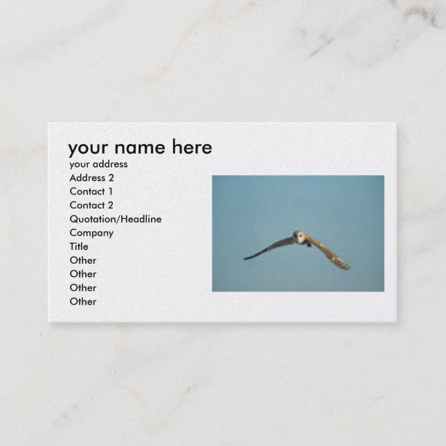 añádale las tarjetas de visita del Info (Anverso)