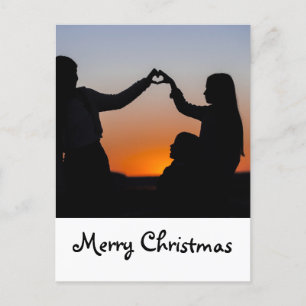 añade tu foto tarjeta de Navidad con caligrafía pe