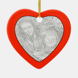 Añade tu imagen: Ornamento del corazón rojo
